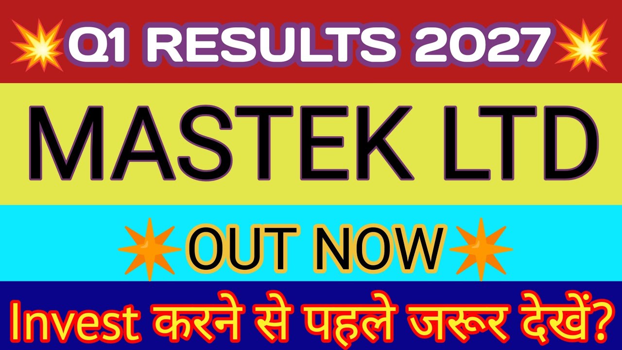 Mastek Q1 Results 2026 🔴 Mastek Results 🔴 Mastek Share Latest News 🔴 Mastek Stock Analysis 🔴 Mastek