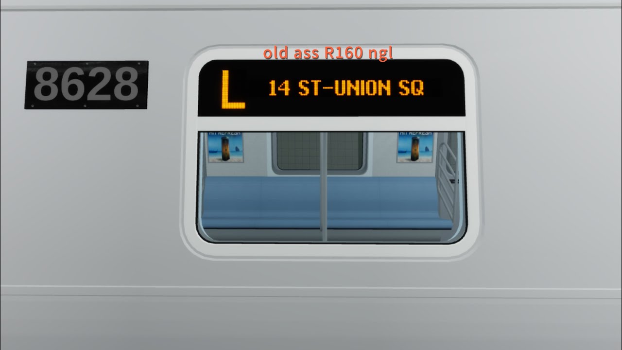 (RBLX) going back memory lane lol: Operating The R160v1 from Canarsie Rockaway Parkway to 14th St SQ