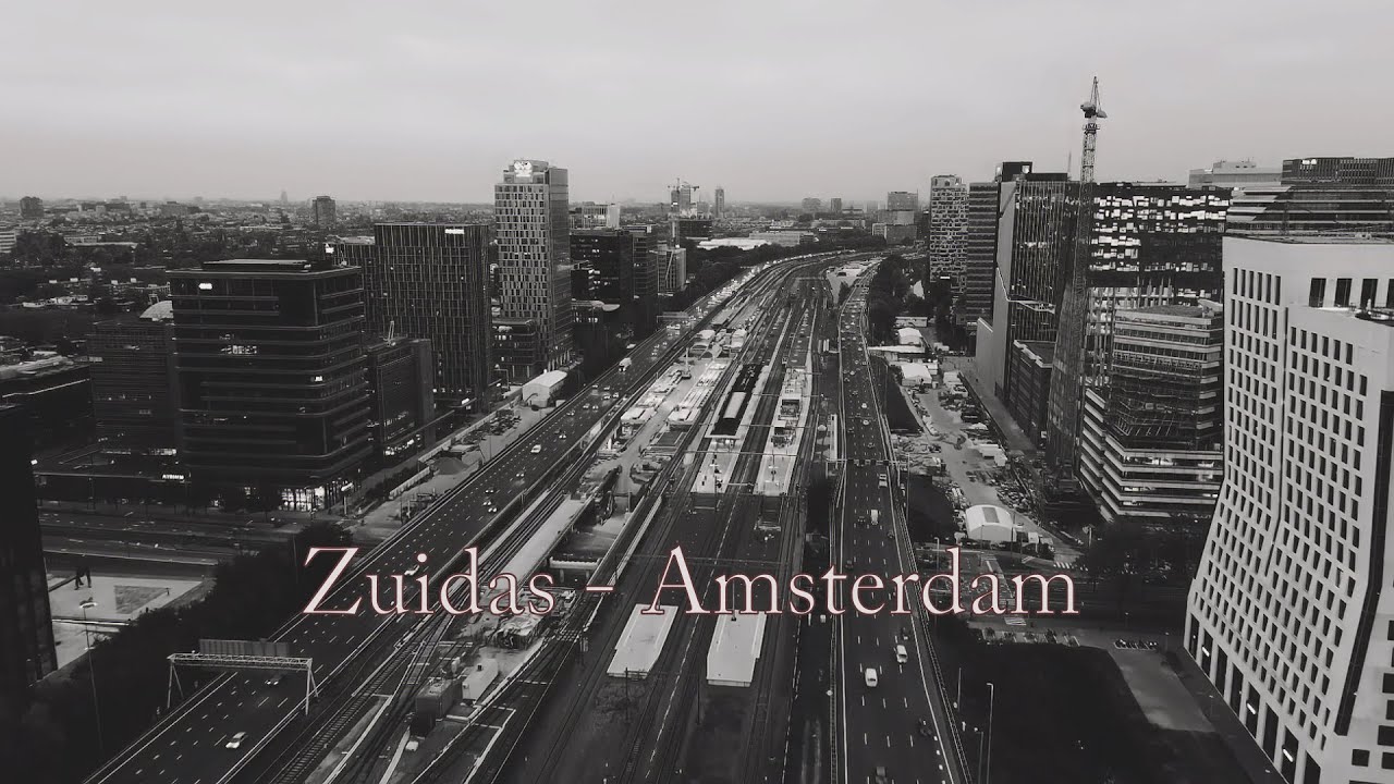 Zuidas Amsterdam drone montage