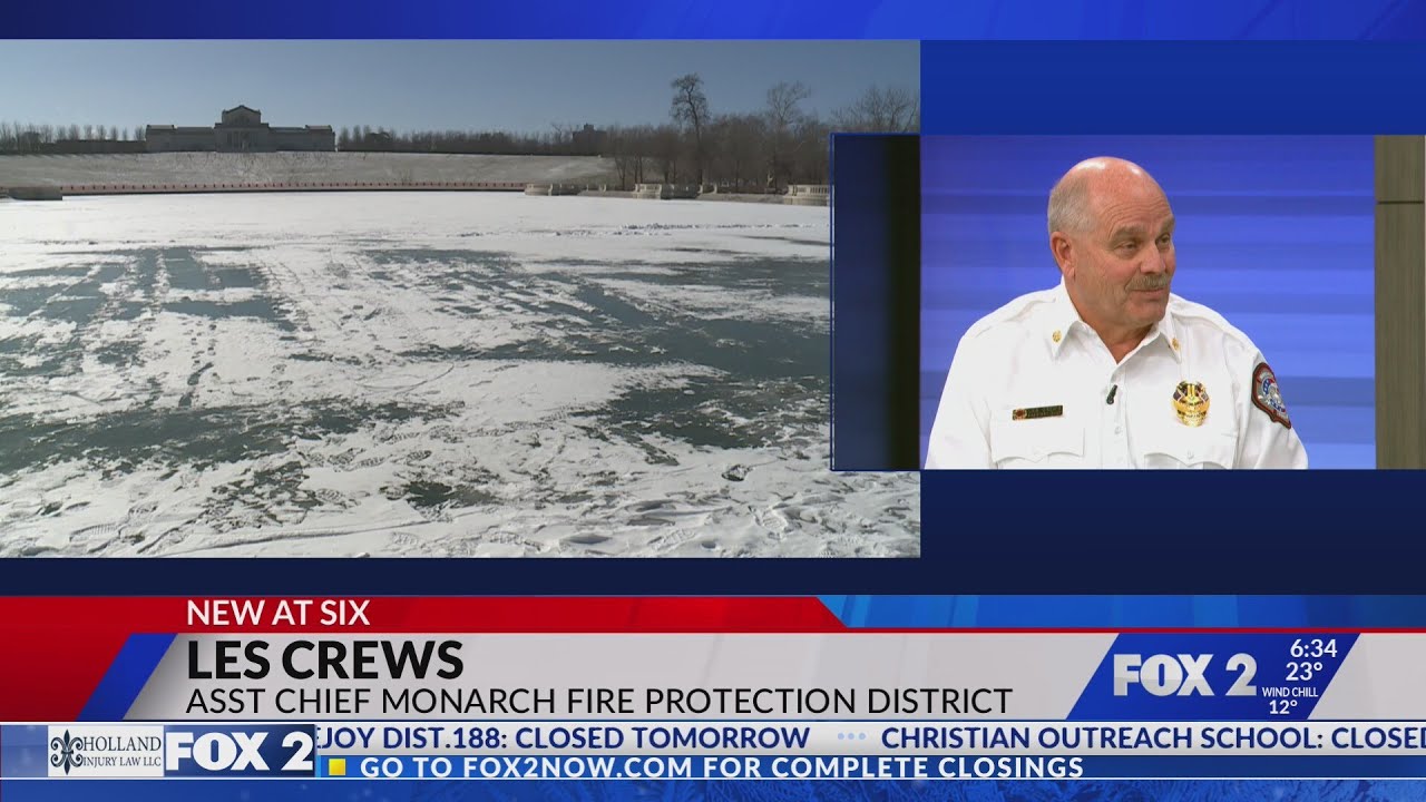 'Don't go out': Official talks safety after man falls in frozen pond