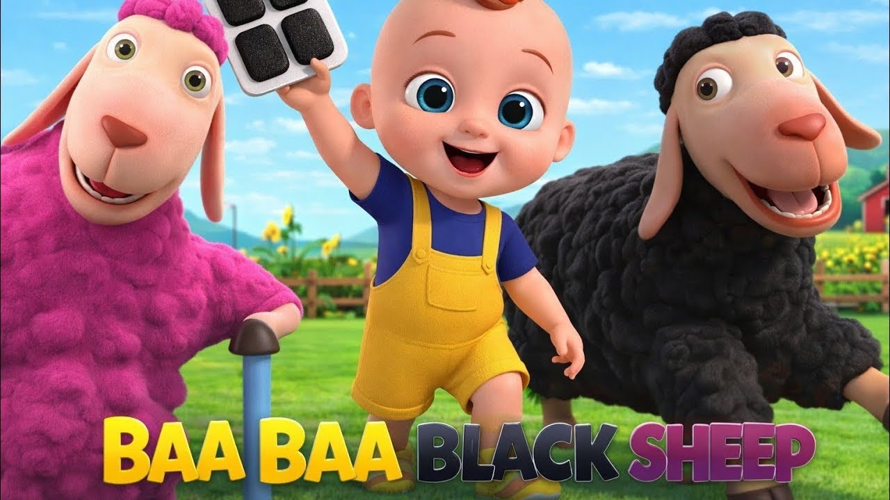 📌 Baa Baa Black Sheep 🐑✨ | Wooly Wonders & Rainbow Rhymes! ✨ | Baby Bubbles