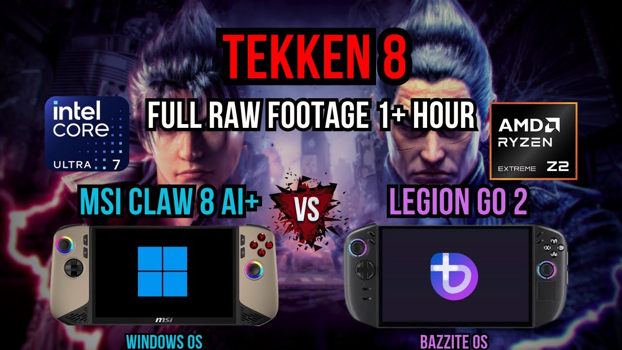 Tekken 8 MSI Claw 8 AI+ vs Legion Go 2 | Unedited RAW Gameplay 1+ Hour