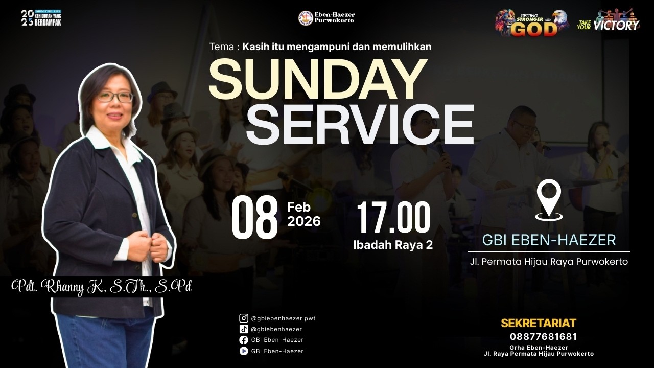 Ibadah Raya 2 GBI Eben-Haezer | 08 Februari 2026 | 17.00 | Pdt. Rhanny Kaniawaty