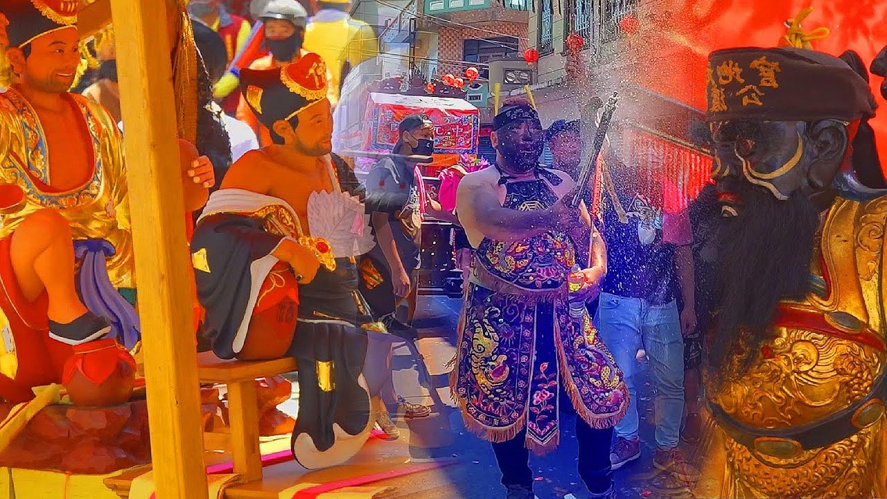 #五房慈天宮 濟公師父神尊造型逼真細膩~好看(05:09)｜很罕見普渡公發駕(07:30)~喝米酒~手拿月斧~走路真快~#方家中元地官普渡公 參拜新惠宮｜#五房巖清宮 黎府千歲謁祖平安遶境