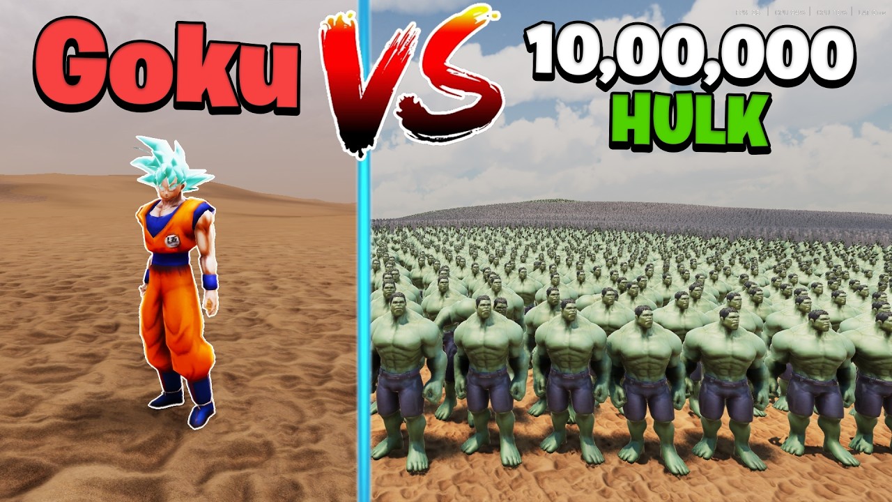 Can GOKU Defeat 1 MILLION HULKS ??