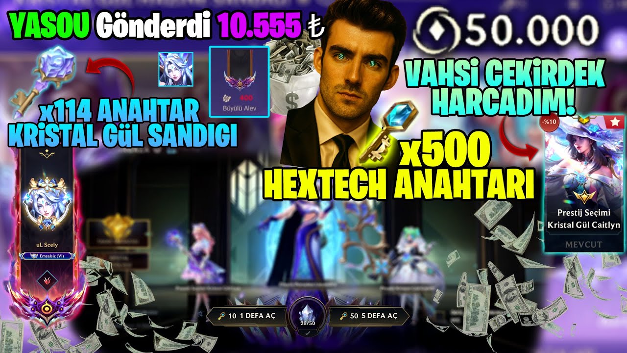 50.000 VAHŞİ ÇEKİRDEK KUTU AÇILIMI | KRİSTAL GÜL ETKİNLİĞİ 10.000₺ HARCADIM!