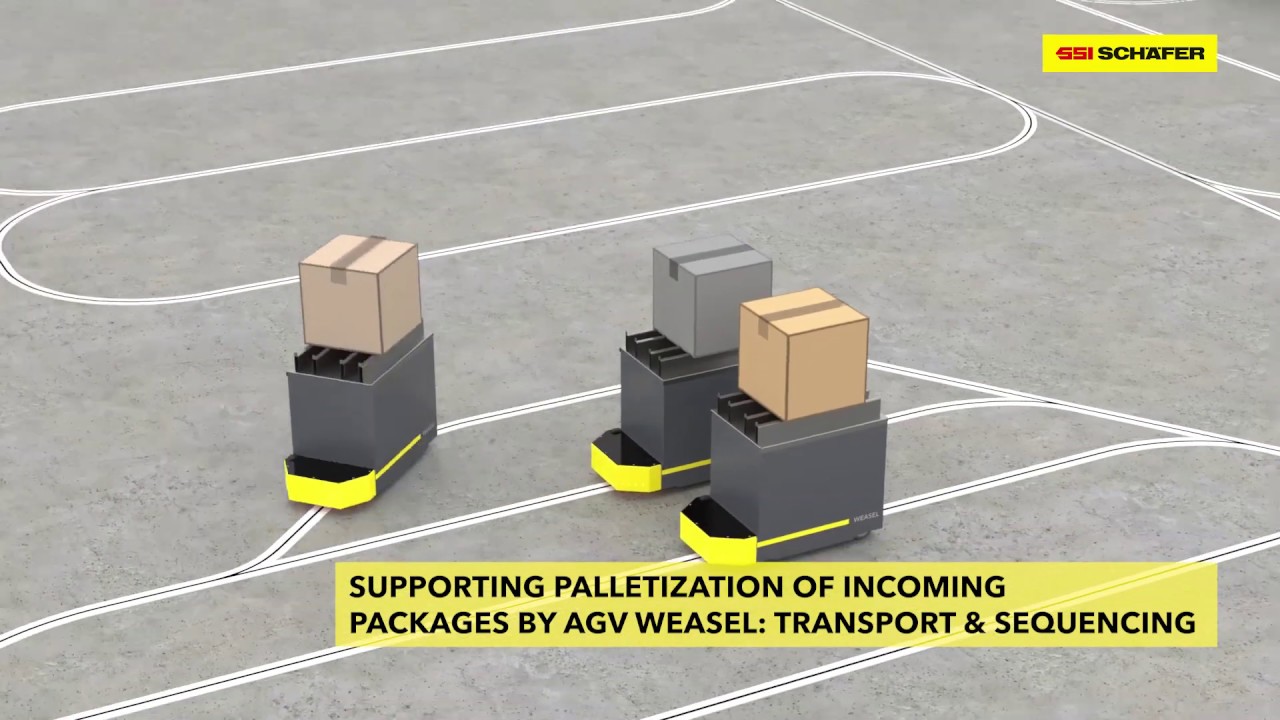 AGVs support Palletizing and Depalletizing in Receiving and Dispatch | SSI SCHAEFER
