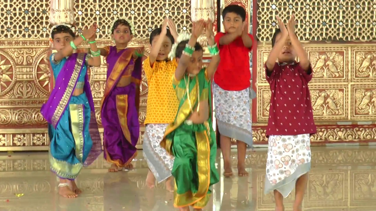 Chandana Chandana Zali Raat - HD English Medium School Gathering Dance - 2016-17