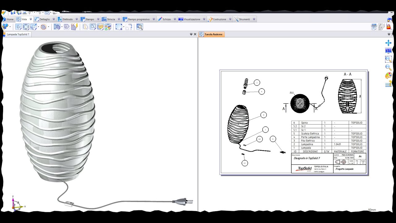 TopSolid'Design - Creazione Lampada da un'immagine importata