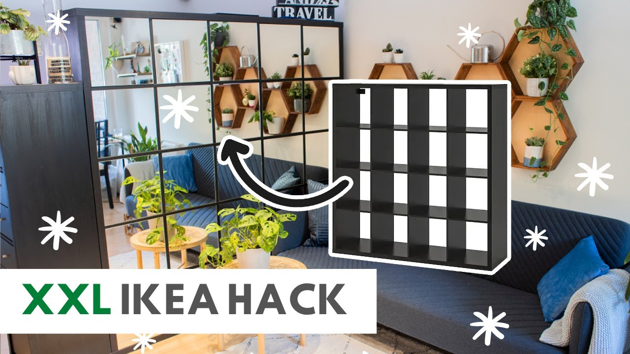 XXL IKEA HACK: KALLAX Regal in Spiegel umwandeln | Raumtrenner selber bauen