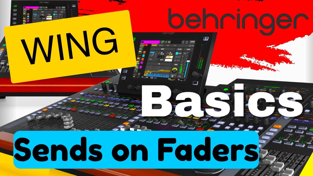 Как использовать посылы на фейдерах микшеров Behringer Wing | Для управления мониторами, эффектам...