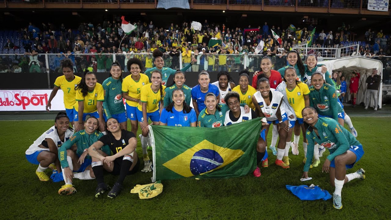 BASTIDORES DA SELEÇÃO FEMININA: câmera da CBFTV mostra detalhes de Brasil 1 x 0 Itália