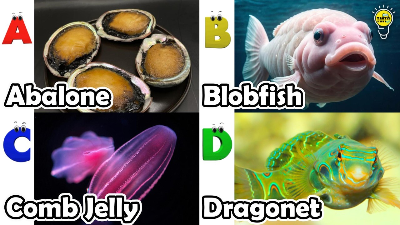 Learn Ocean Animal Names | ABC Sea Animals song | Most Popular Sea Creatures | Alphabets Kids Song