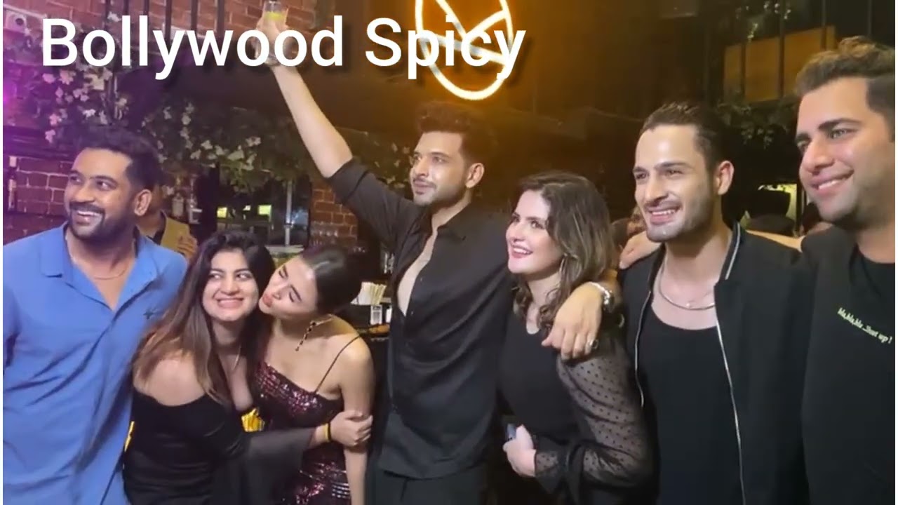 Karan Kundra Tejasswi Prakash Umar Riaz Rajiv Adatia Party Together At Zareen Khan Bash.