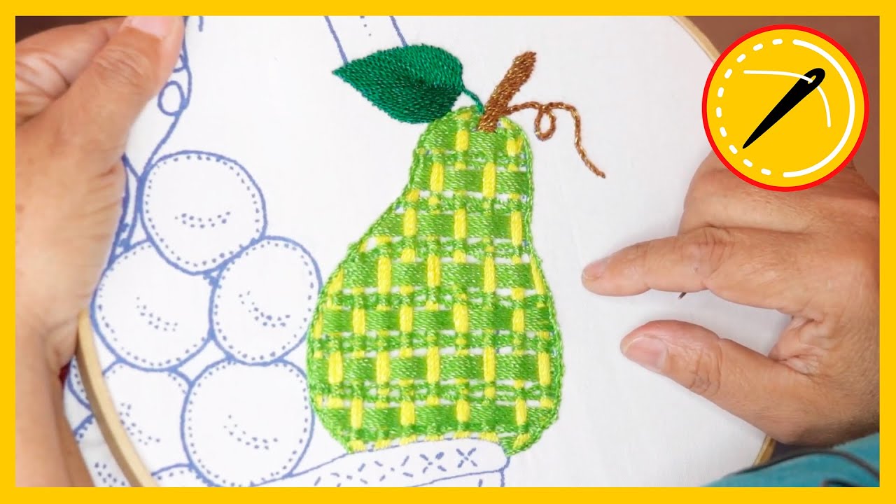 Puntada de PERAS FACIL 🍐BORDADOS FACILES 24 🧶