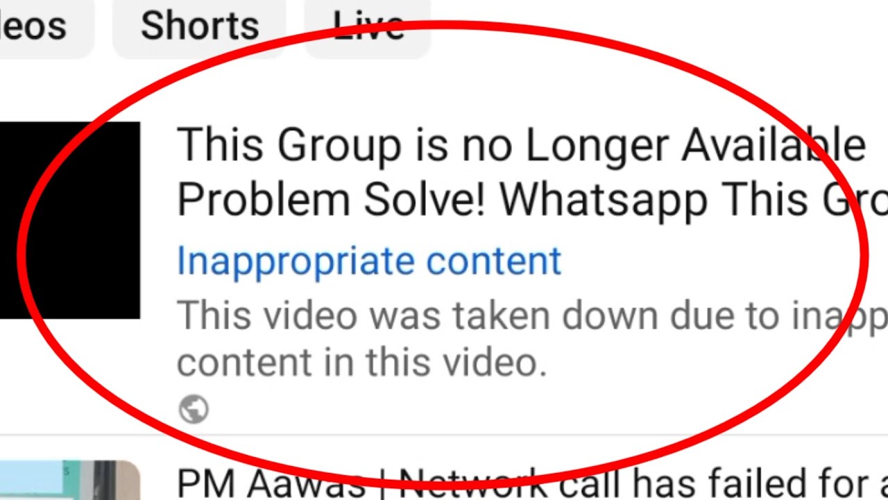 Inappropriate Content Meaning in YouTube