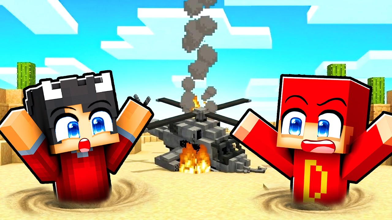 Vi Styrtede Helikopteren i En ØRKEN i Minecraft!