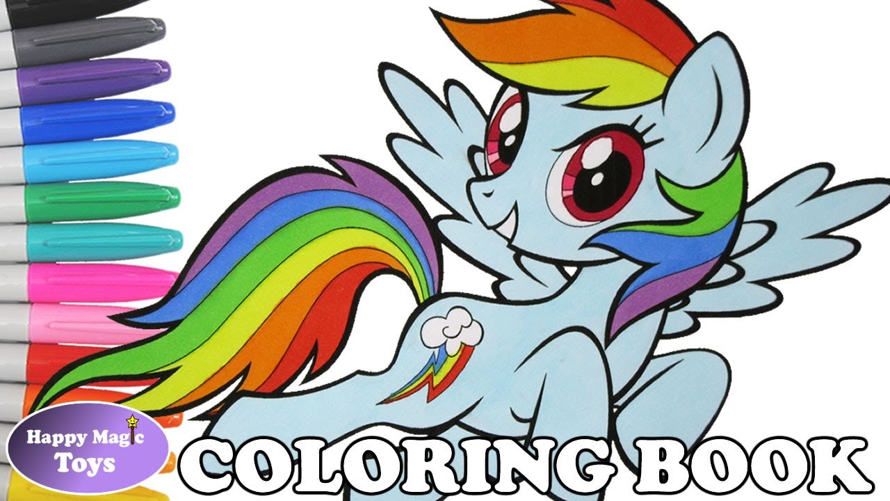 MLP Rainbow Dash Coloring Book Pages My Little Pony Dashie Coloring Pages Mane 6 MLPFiM Kids Art