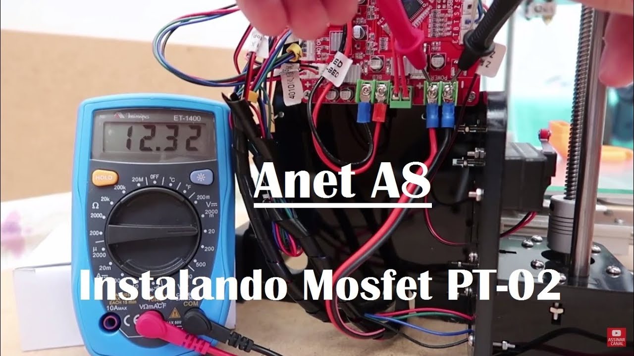 Tutorial - Mosfet to Anet A8 Pt 02  - PT BR  - Upgrade #04 - Impressora 3D