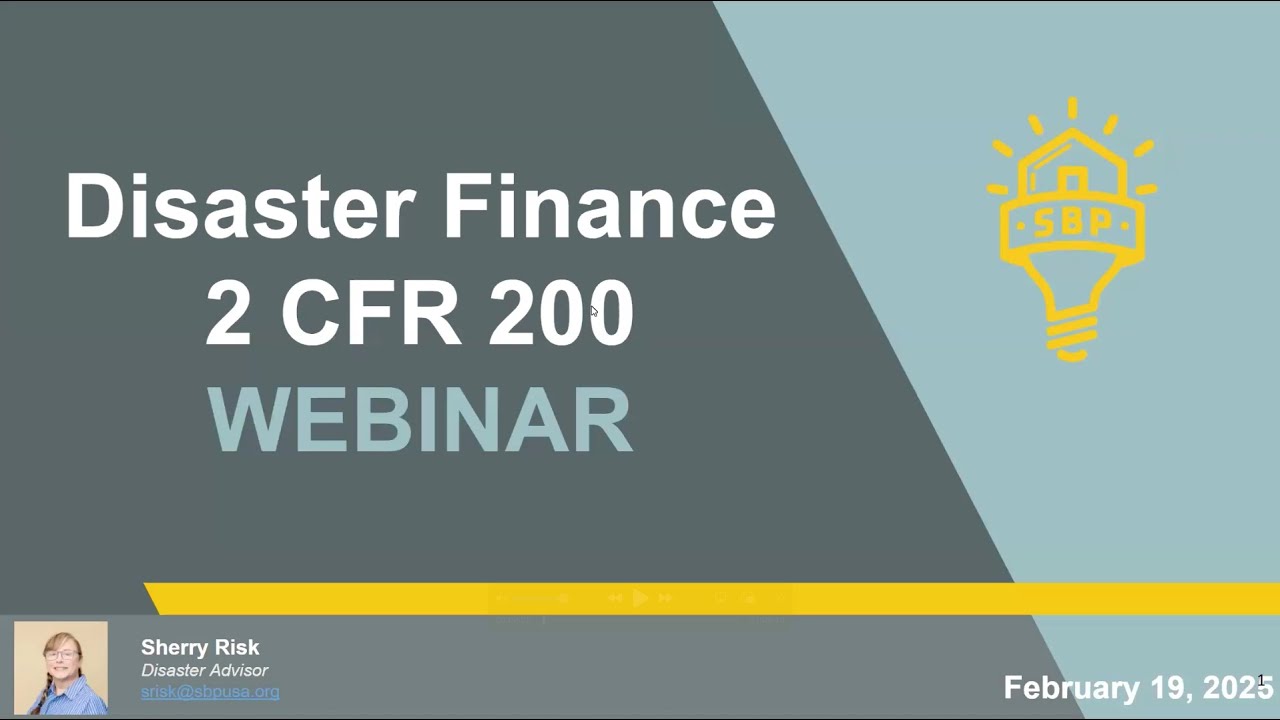 Understanding the Basics of Title 2 CFR Requirements Webinar