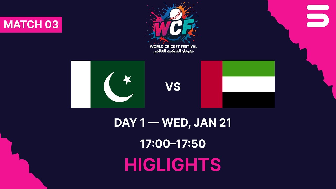 Full Highlights  | Pakistan vs UAE | Match 3 | WCF - Double Wicket World Cup 2026 | Day 1 | M9D1H