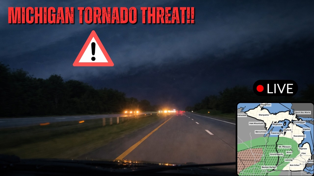 HUNTING FOR TORNADOS IN MICHIGAN! - LIVE STORM CHASER