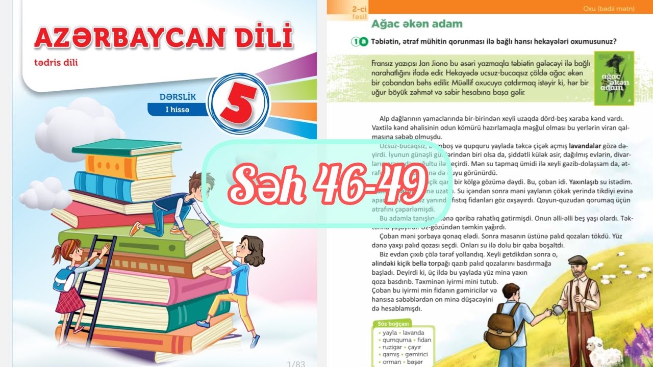 5-ci sinif Azərbaycan dili dərslik səh 46,47,48,49. 1-ci hissə. Sözün qruluşca növləri
