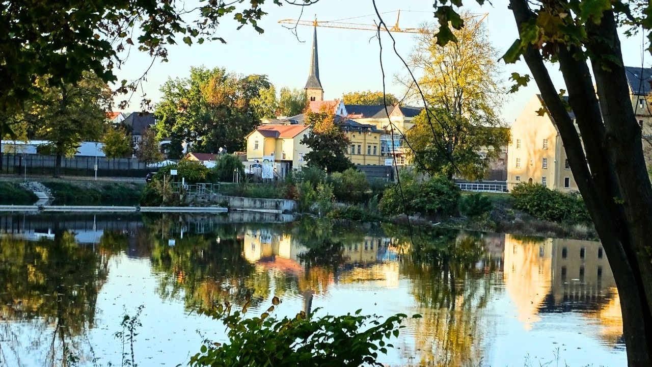 Grimma an der Mulde im Herbst