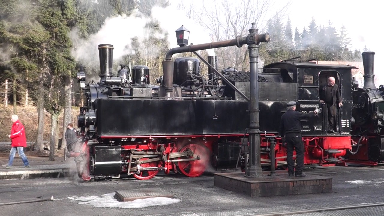 IGE Winterdampffahrt 2017, dag 4. HSB 99 5901 en 99 5902. Wernigerode - Nordhausen.