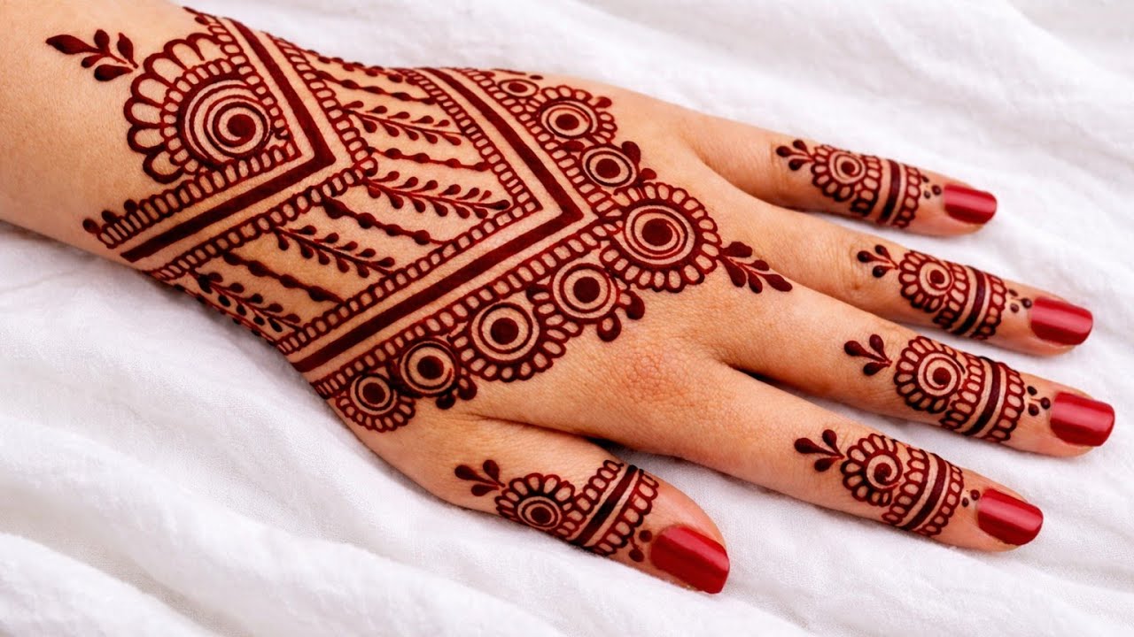 Easy bridal jewellery mehndi step by step for beginners 