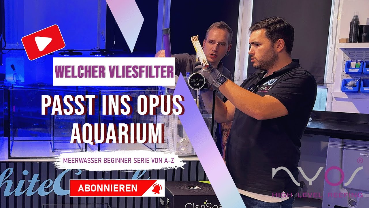 Welcher Vliesfilter passt ins Opus Aquarium? - Meerwasser Beginner Serie von A-Z