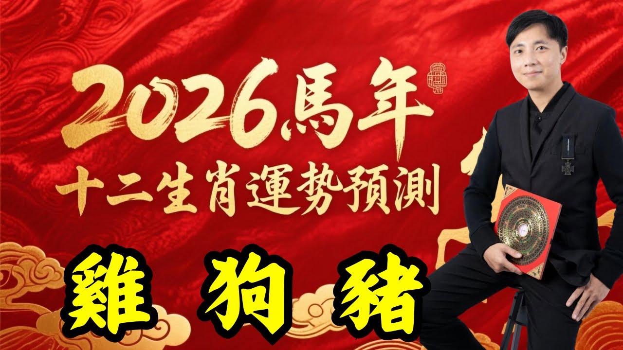 2026馬年十二生肖運程｜(雞、狗、豬)｜馬年愛情運、財運、事業運、健康指數｜屬雞有正桃花人緣旺｜甚麼生肖暗中有貴人幫助？有太歲三合運氣爆燈｜立春攝太歲禁忌｜澳門森寶師傅｜(中文字幕)
