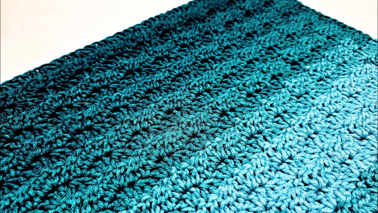 How To Crochet An EASY Stitch For Blankets and Scarfs  - Solid Wave