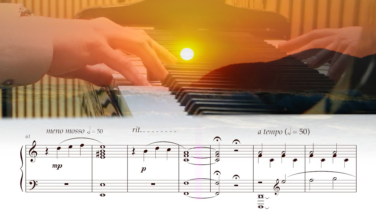 Sunset for Piano by Frederik Magle (scrolling sheet music)