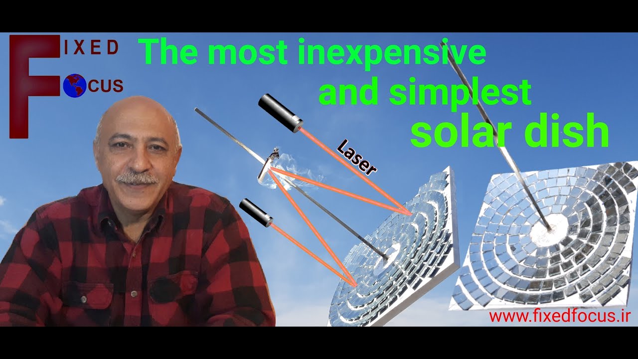 The method of creating a flat solar concentrator (flat dish) by using a laser radius