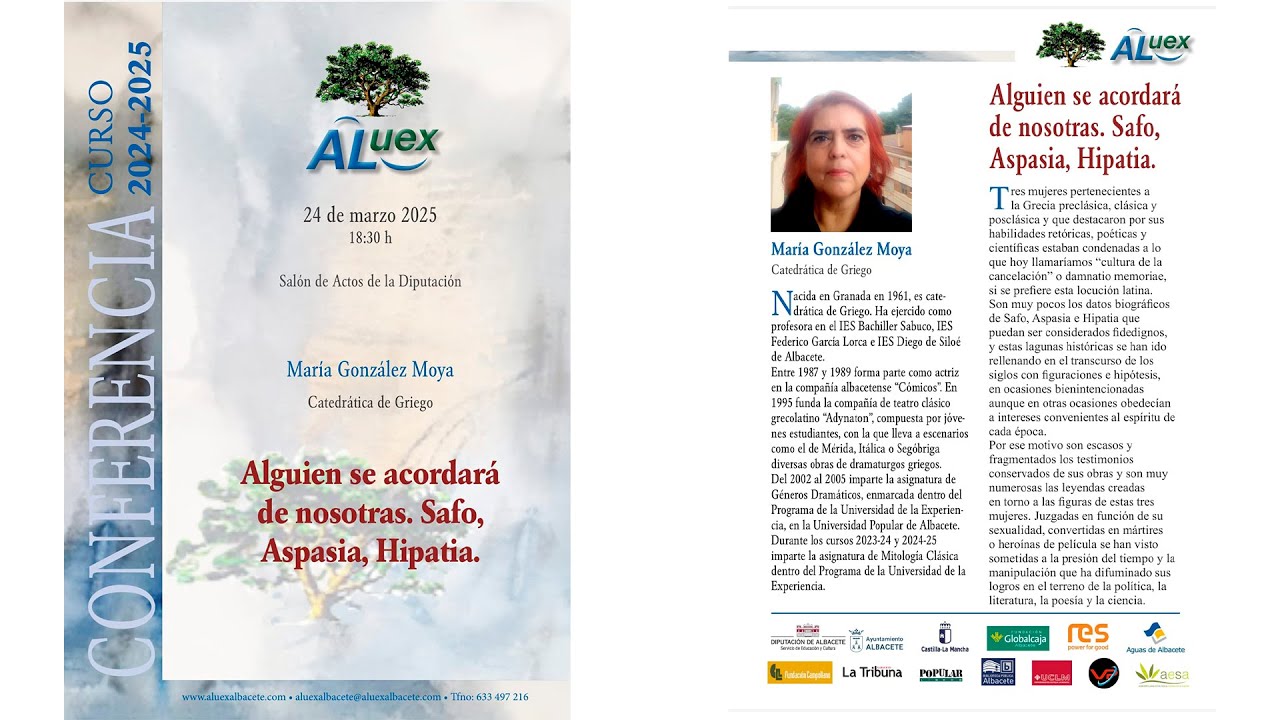 Alguien se acordará de nosotras. Safo, Aspasia, Hipatia