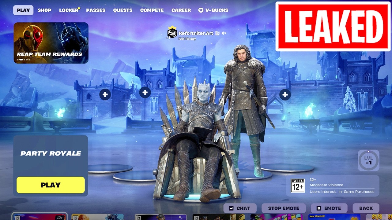 All NEW Leaked GAME OF THRONES Cosmetics Fortnite