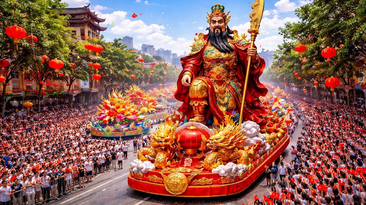 Desfile Cósmico de los Dioses Chinos en China (4K)