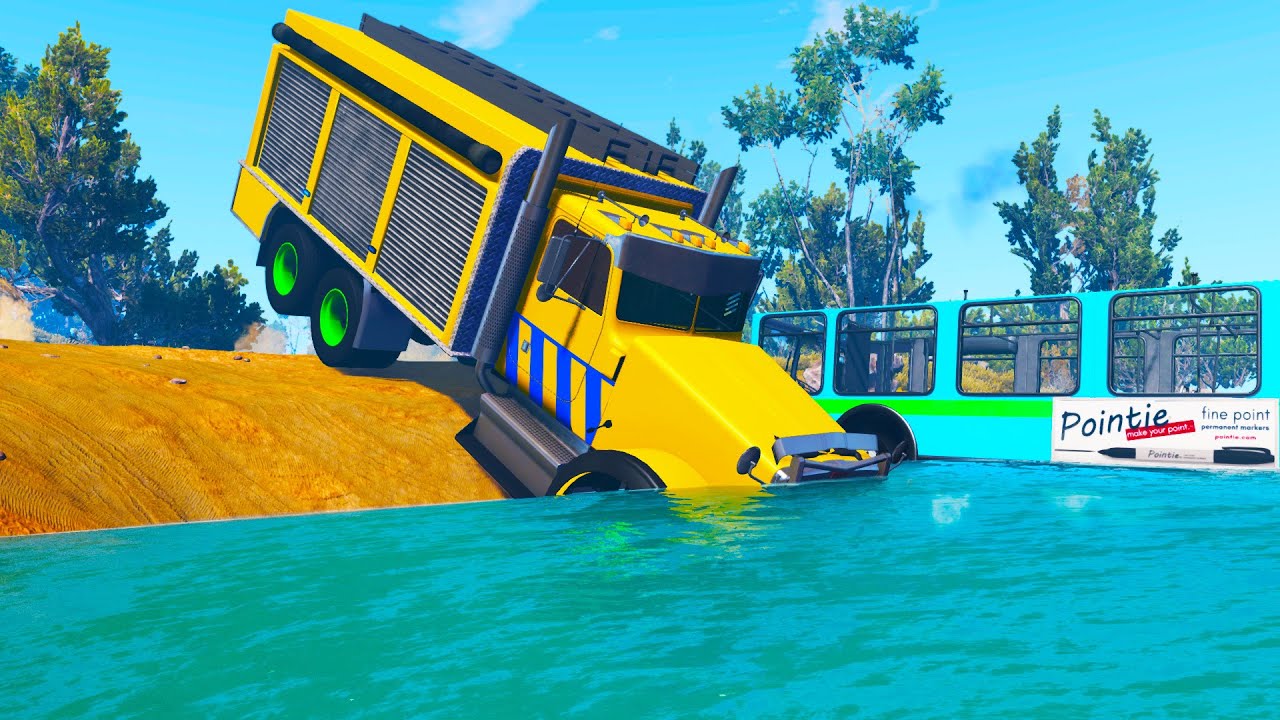 Cars vs Deep Water #4 | BeamNG DRIVE