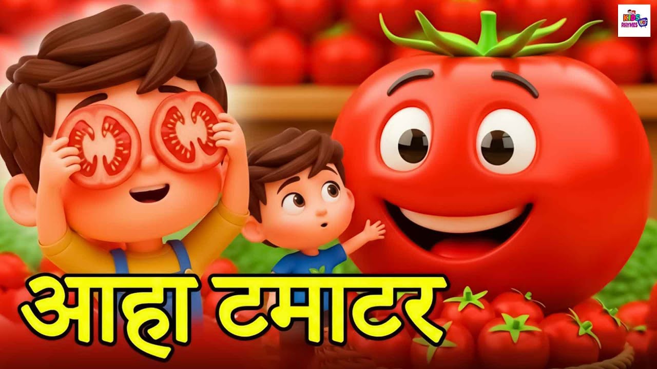आहा टमाटर - Aaha Tamatar Bade Mazedar | Hindi Nursery Rhymes And Kids Song |