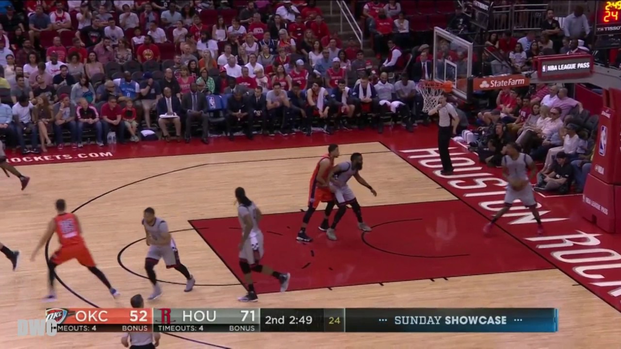 Andre Roberson Defense On James Harden, March 23, 2017
