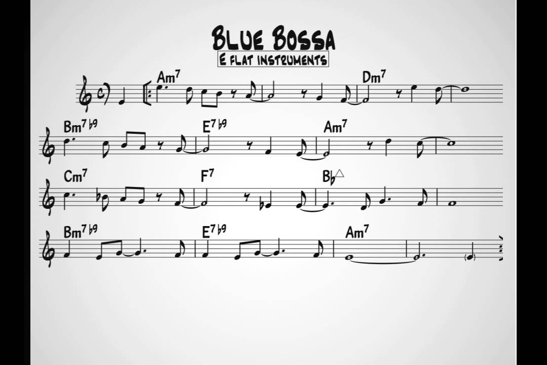 Blue Bossa Eb version - Play along