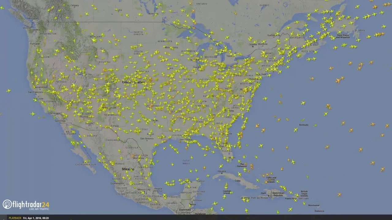 A Day in a Minute—24 Hours of Flight in the United States