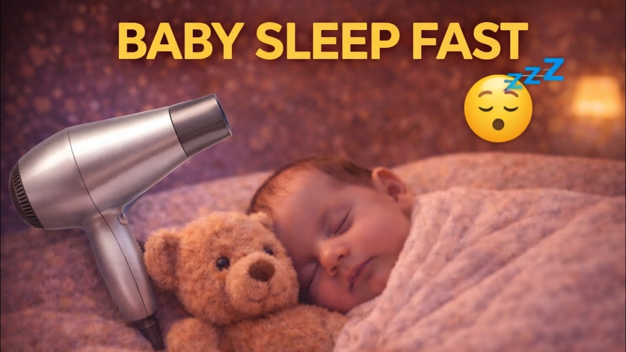Baby Sleeps Instantly 😴 | 45 Minutes Hair Dryer Sound for Babies | Deep Sleep