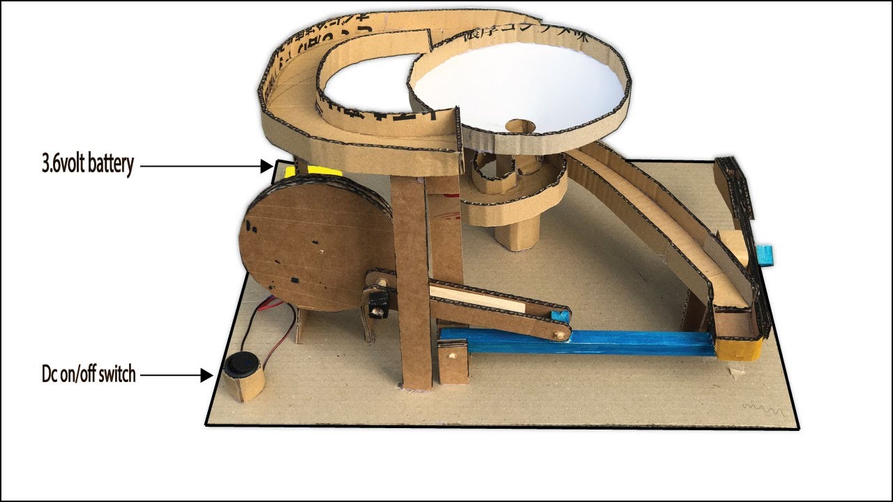 how to make marble run machine from cardboard