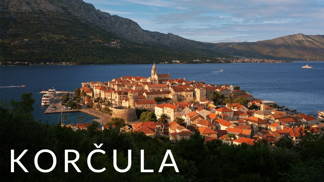 Discovering the Beauty of Korčula's Old Town: A Walking Tour. 4K