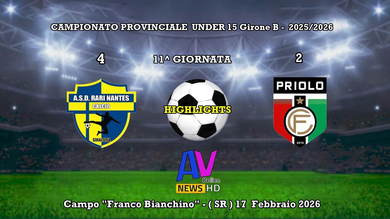 HIGHLIGHTS RARI NANTES - PRIOLO  UNDER 15 PROVINCIALI  2025/2026