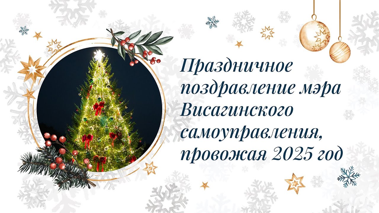 Праздничное поздравление мэра Висагинского самоуправления, провожая 2025 год