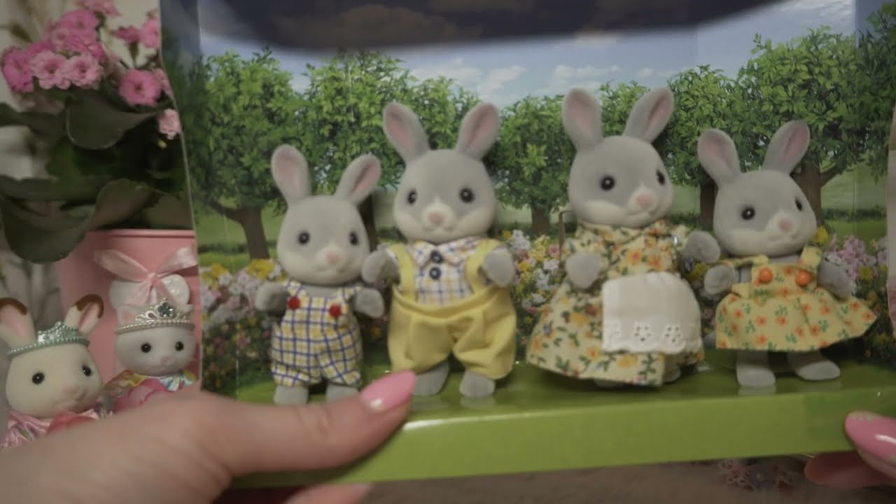 ASMR🐇Unboxing Sylvanian families Cottontail Rabbit family