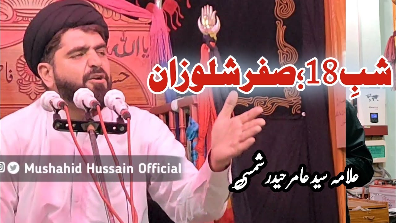 Shab e 18 Safar Shalozan | Allama Sayed Amir Haider Shamsi | شبِ 18 صفر مجلس شلوزان